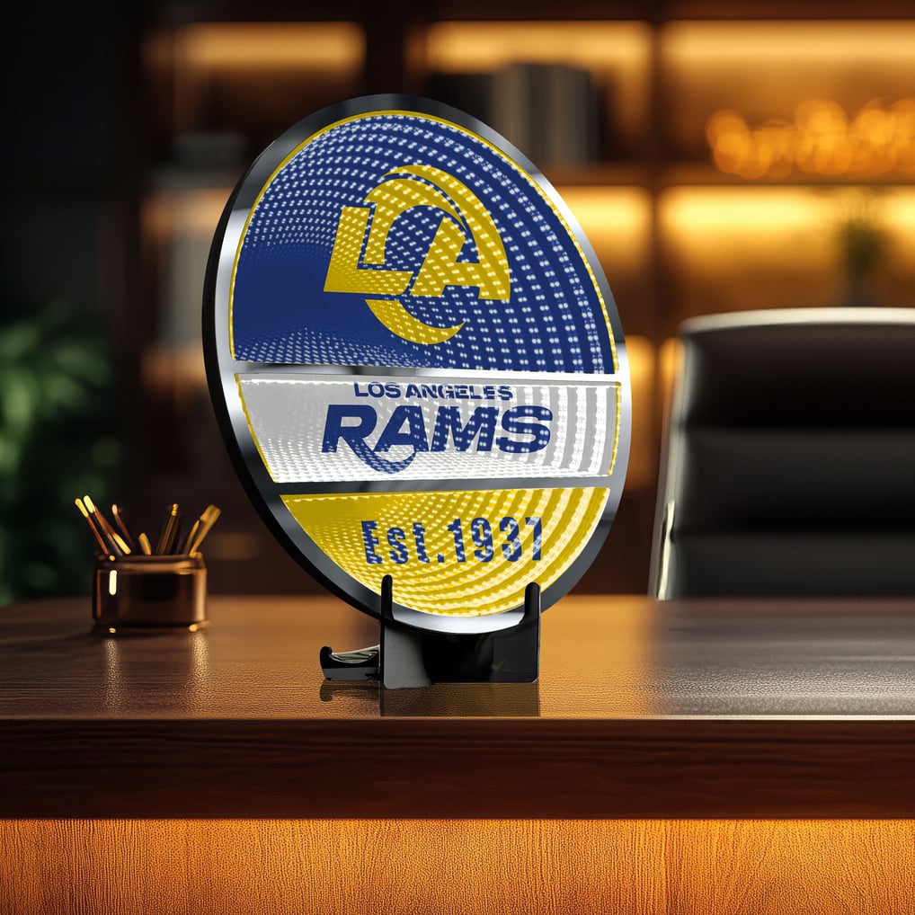 Los Angeles Rams Three-Cell Circular Infinity Light