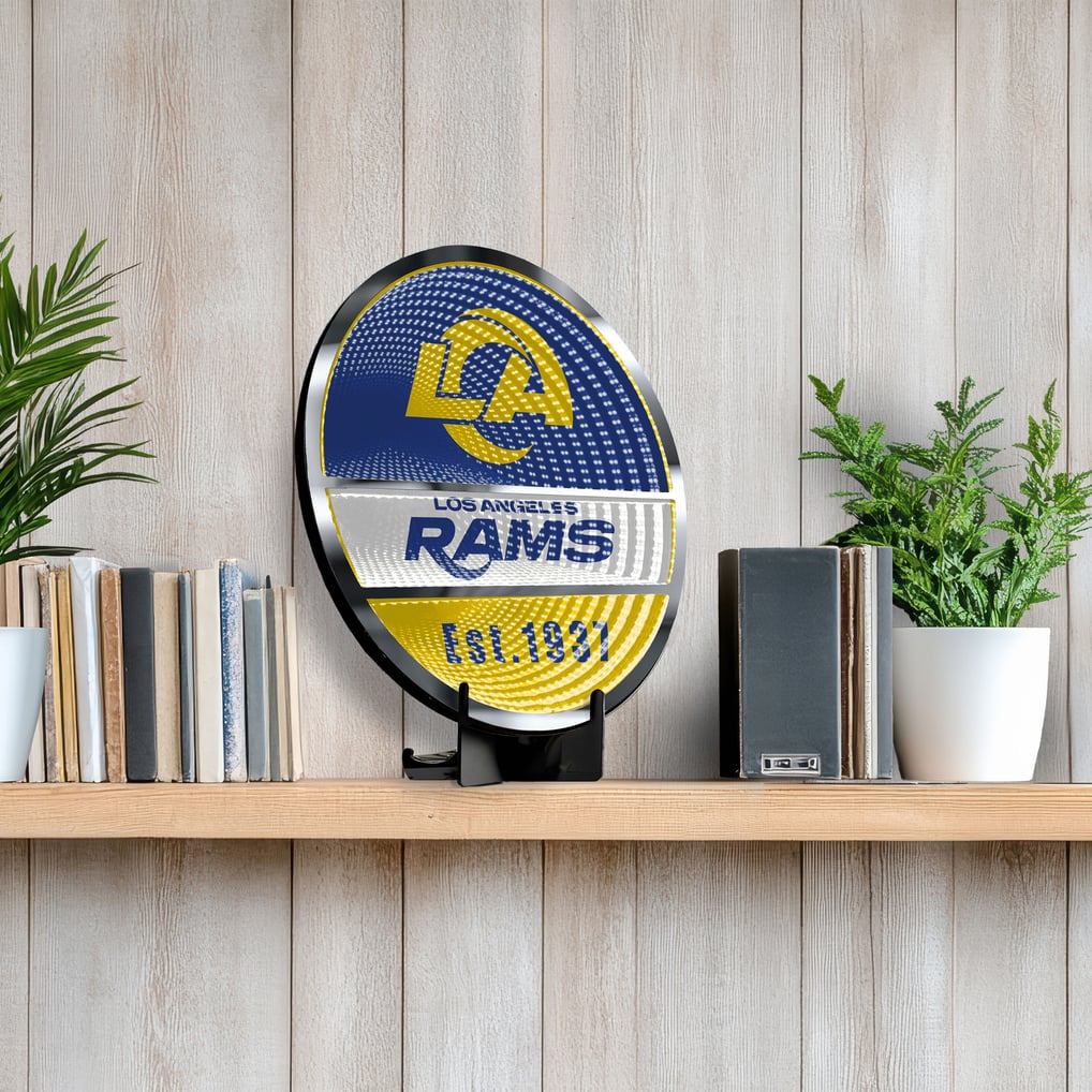 Los Angeles Rams Three-Cell Circular Infinity Light