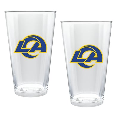 Los Angeles Rams Two-Piece 16oz. Double Play Pint Glass Set