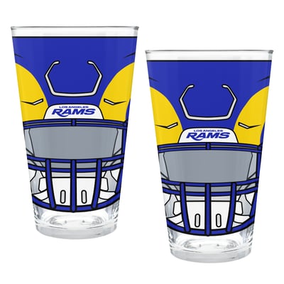 Los Angeles Rams Two-Piece 16oz. Helmet Pint Glass Set