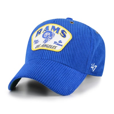 Los Angeles Rams '47 Throwback Accordia Corduroy MVP Adjustable Hat - Royal