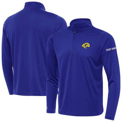 Los Angeles Rams Antigua  Personalized Tribute Quarter-Zip Pullover - Royal