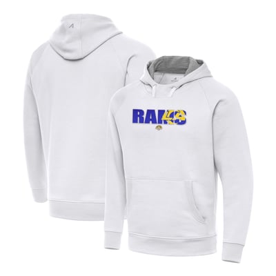 Los Angeles Rams Antigua Woodland Camo Victory Hoodie - White