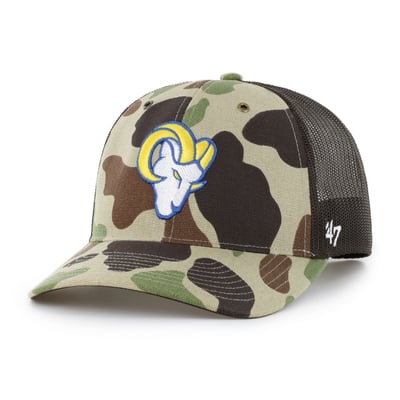 Los Angeles Rams Carhartt x '47 Adjustable Trucker Hat - Duck Camo