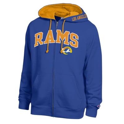  Los Angeles Rams Champion Full-Zip Hoodie -  Royal/Gold