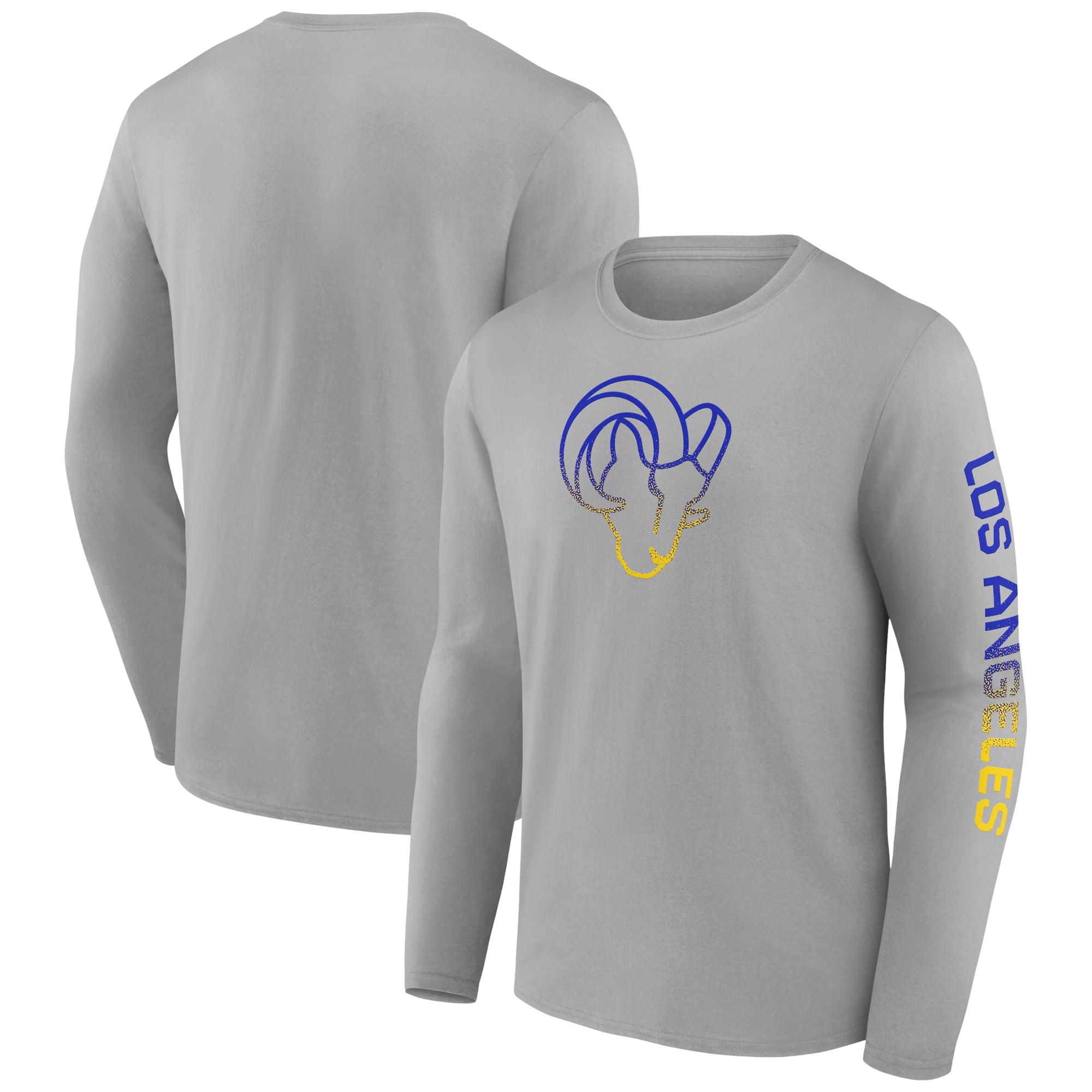 Men's Fanatics Heathered Gray Los Angeles Rams Clear Sign Long