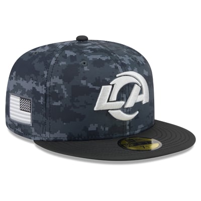 Los Angeles Rams New Era 2026 Salute To Service 59FIFTY Fitted Hat - Black