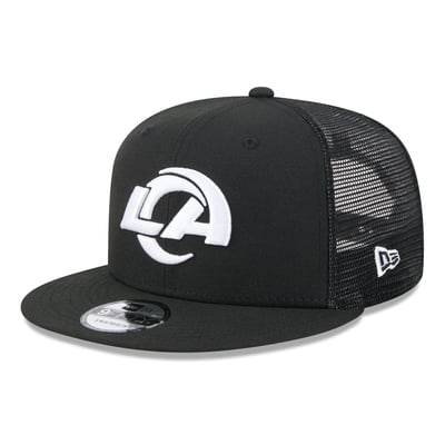 Los Angeles Rams New Era 9FIFTY Snapback Trucker Hat - Black/White