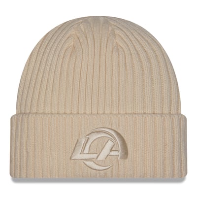  Los Angeles Rams New Era Color Pack Cuffed Knit Hat - Cream