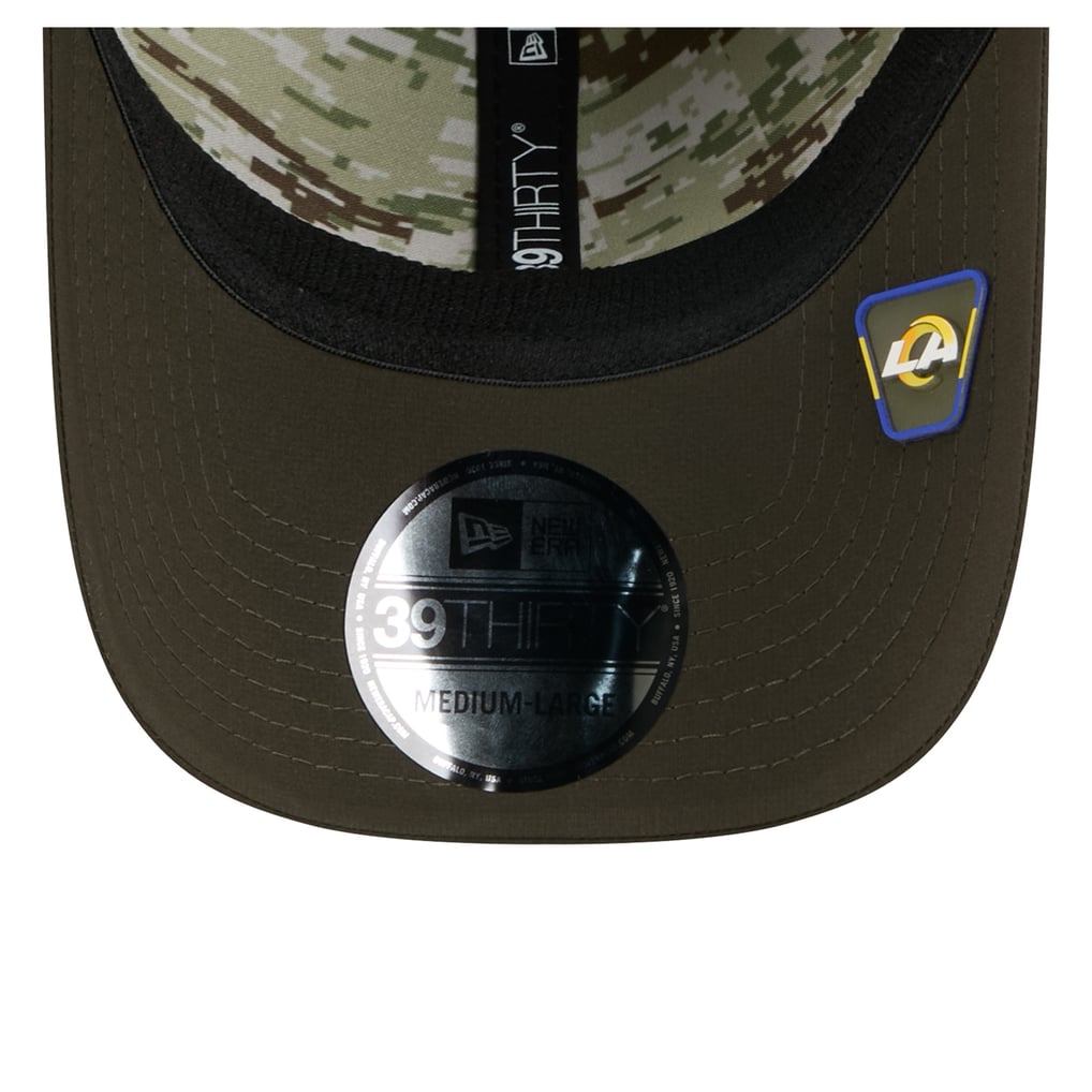 Los Angeles Rams NFL New Era 39THIRTY Salute to Service Hat Olive Green Men main image 2