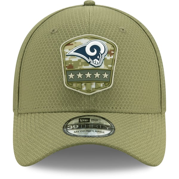 Los Angeles Rams NFL New Era 39THIRTY Salute to Service Hat Olive Green s-l400.jpg main image 4