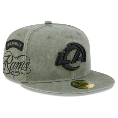 Los Angeles Rams New Era x BJ Betts 2026 Salute To Service 59FIFTY Fitted Hat - Olive