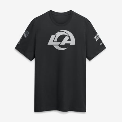  Los Angeles Rams Nike 2026 Salute to Service Slub T-Shirt - Black