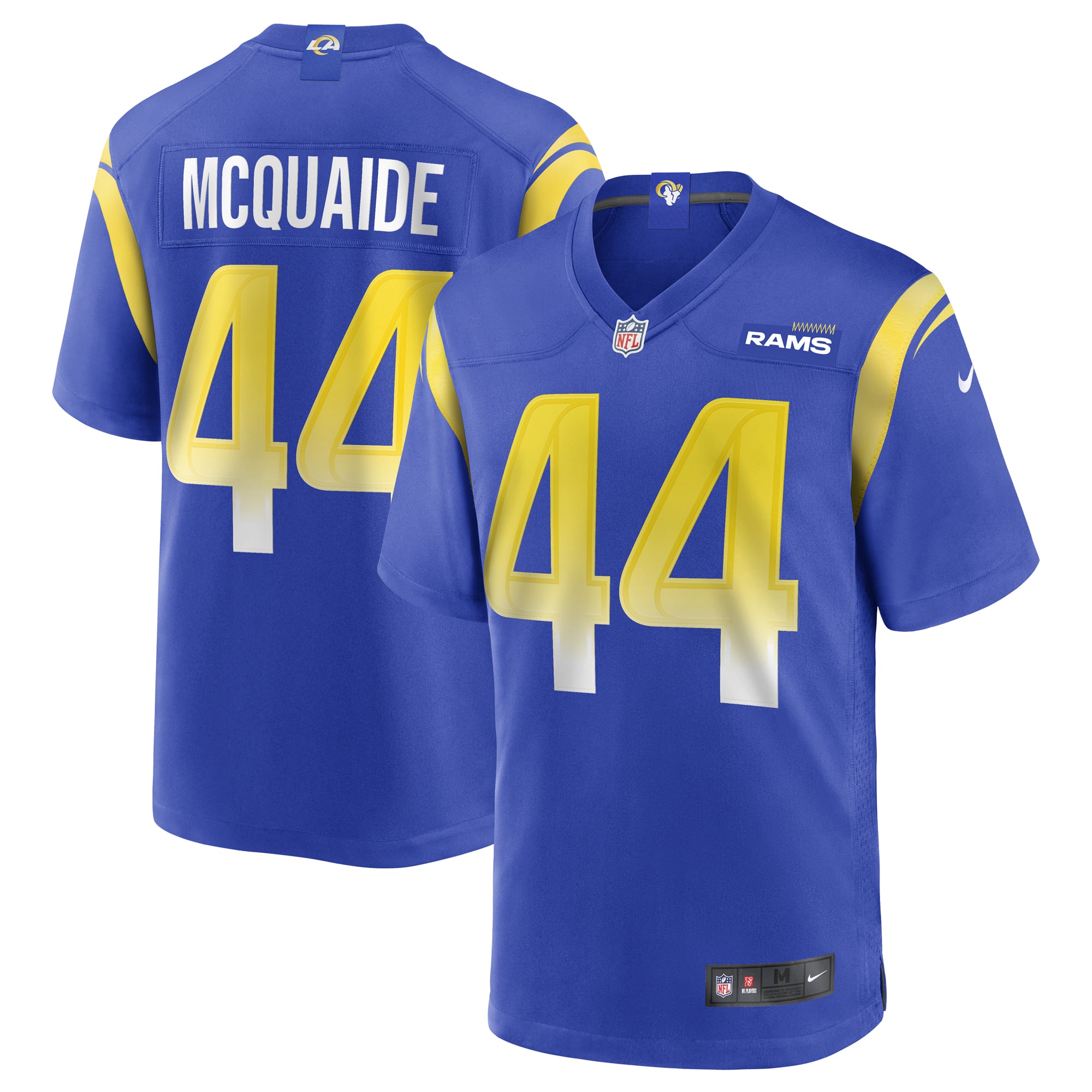 Men's Nike Jake McQuaide Royal Los Angeles Rams Game Jersey