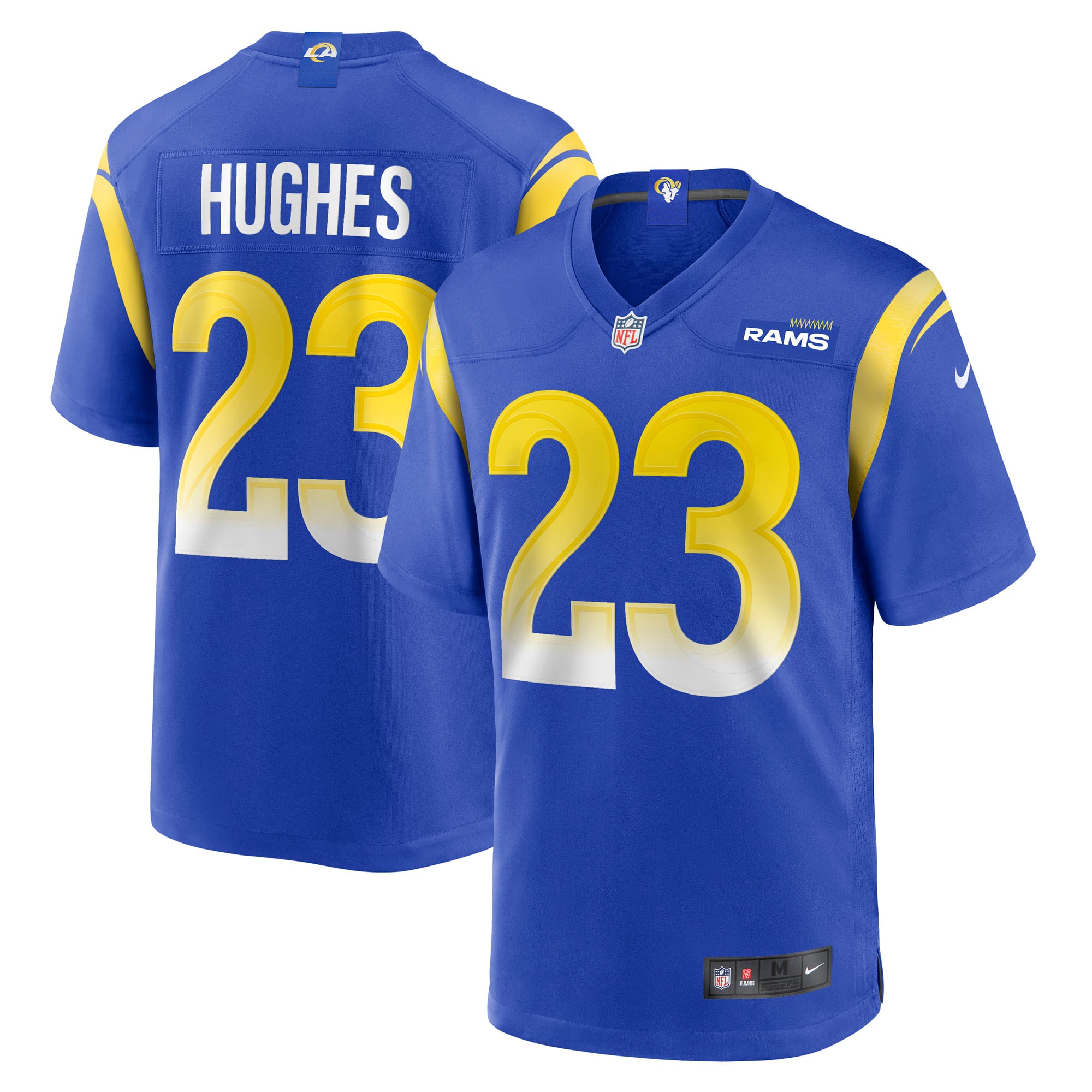 Men's Nike JuJu Hughes Royal Los Angeles Rams Game Player Jersey