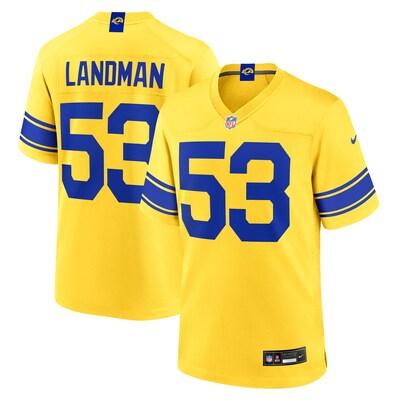 Nate Landman Los Angeles Rams Nike Alternate Classic Sol Game Jersey - Gold