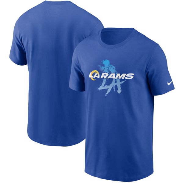 Los Angeles Rams Classic Logo T-Shirt – Blue, Cali 213, Horns Up, Unisex S-4XL
