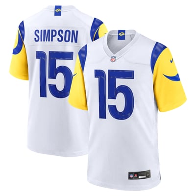 Ty Simpson Los Angeles Rams Nike Game Jersey - White