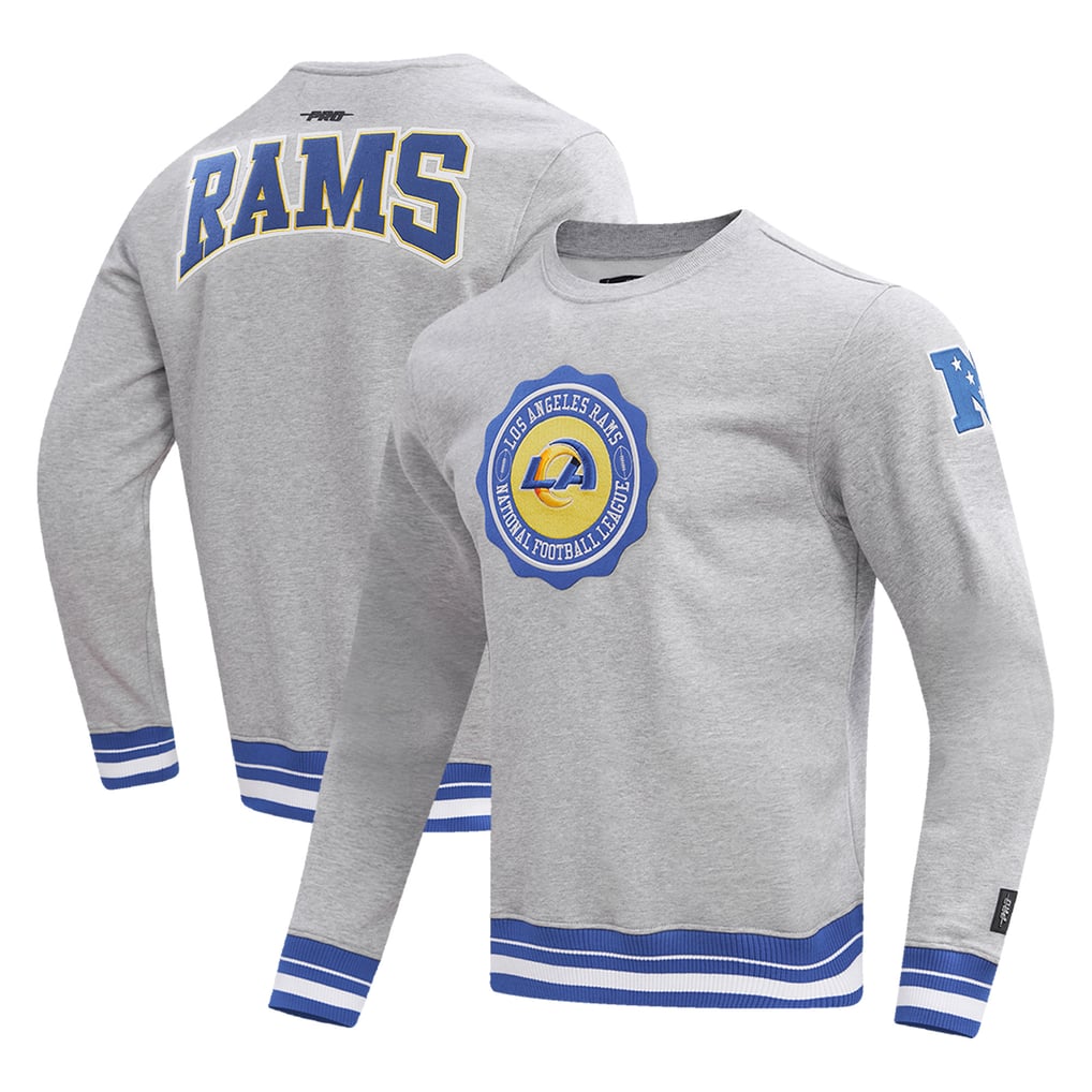 Los Angeles Rams Pro Standard Crest Emblem Pullover Sweatshirt - Heather Gray
