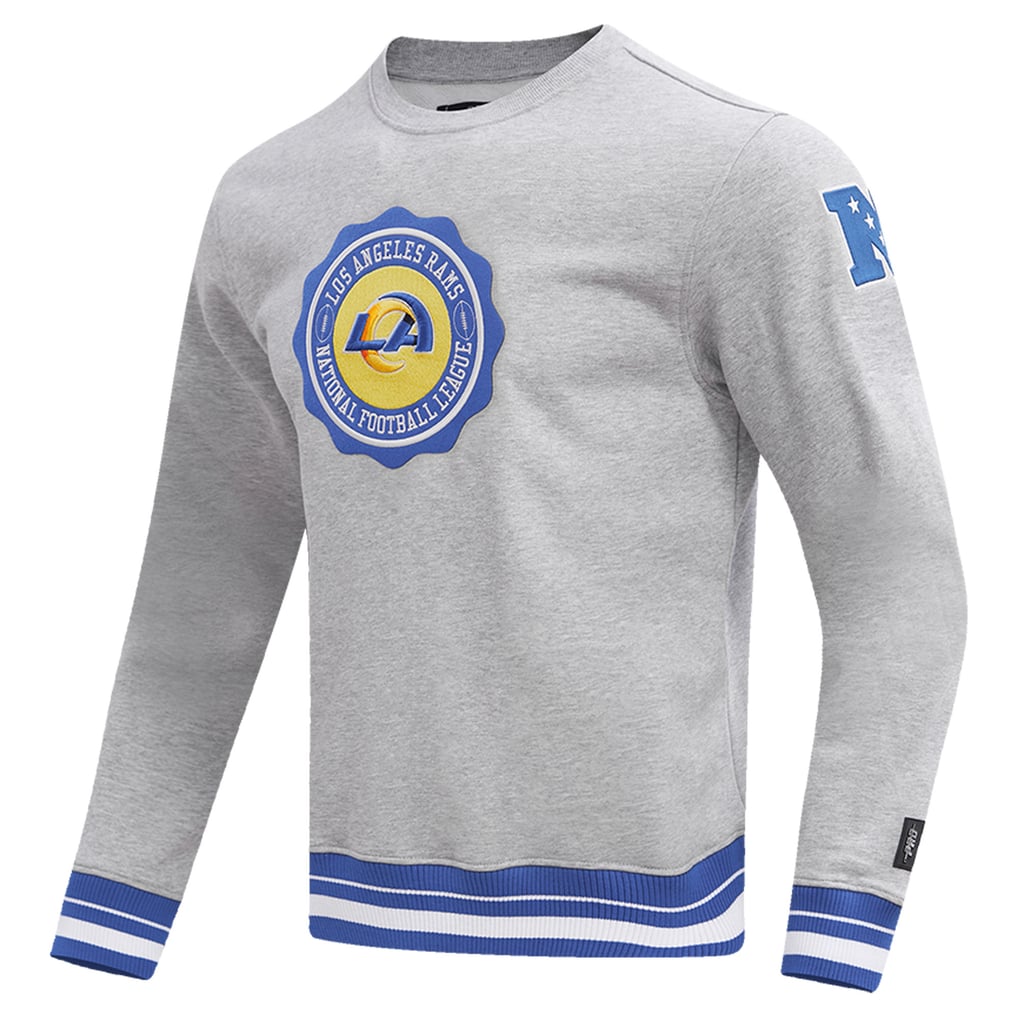 Los Angeles Rams Pro Standard Crest Emblem Pullover Sweatshirt - Heather Gray