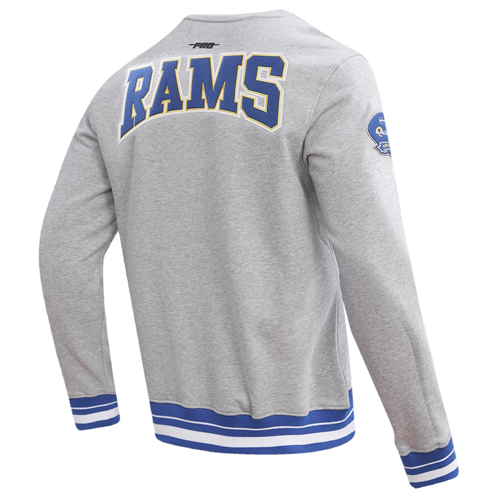 Los Angeles Rams Pro Standard Crest Emblem Pullover Sweatshirt - Heather Gray