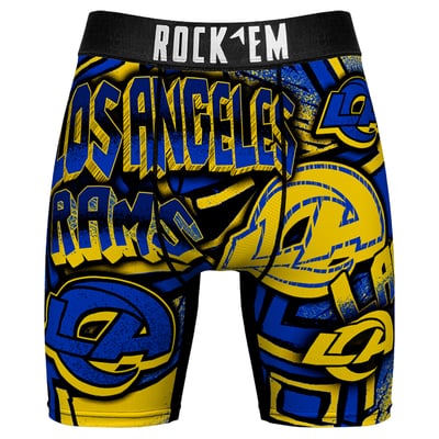  Los Angeles Rams Rock Em Sketched Out Boxer Briefs - Royal