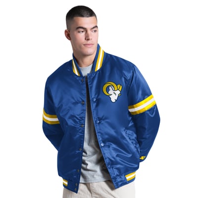 Los Angeles Rams Starter Courtside Varsity Full Snap Jacket - Royal