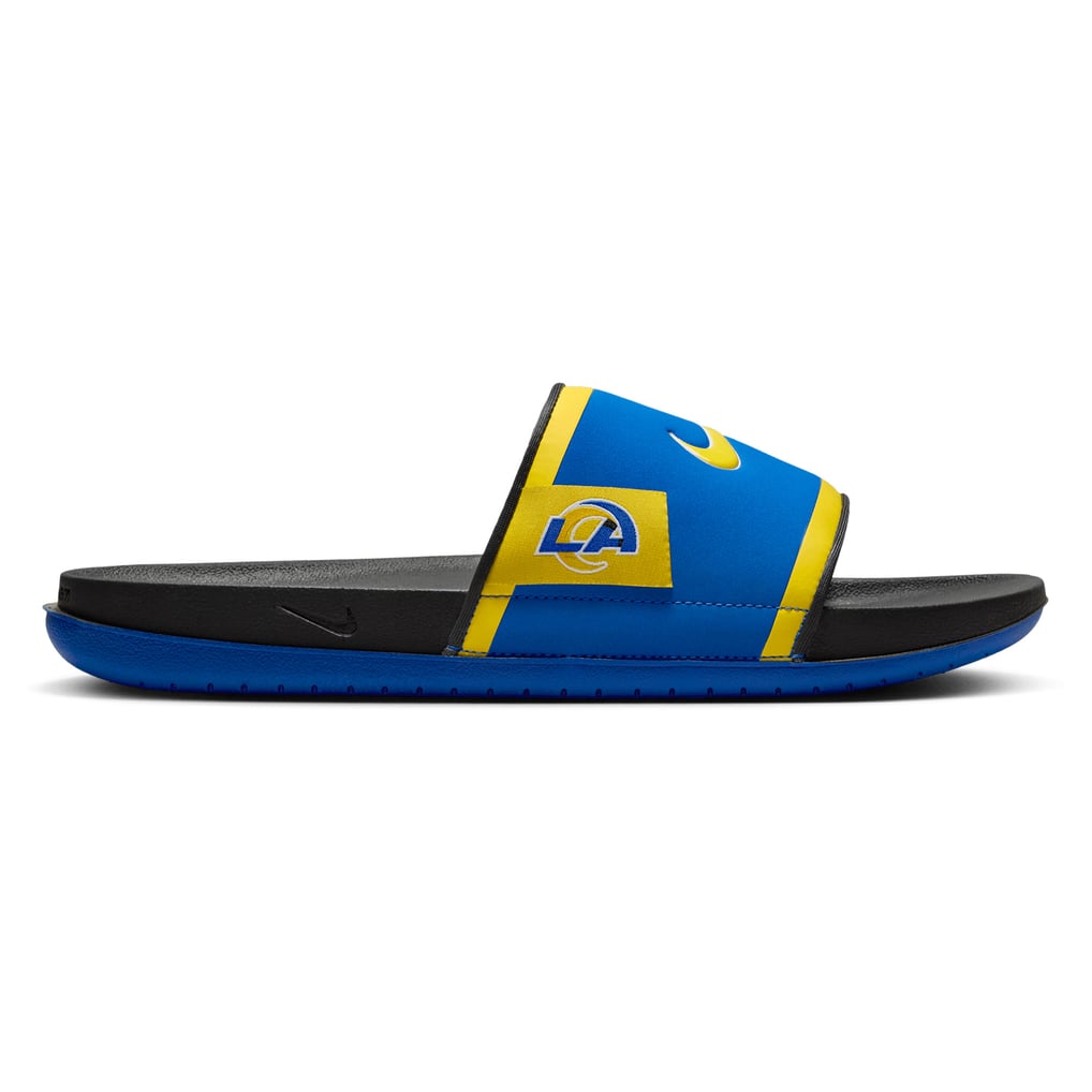 Size 13 Los Angeles Rams NFL Men\'s Flip Flop Slides Sandals Shoes w/ Socks Men main image 4