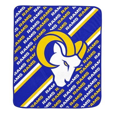 Los Angeles Rams Pegasus 60" x 70" Diagonal Lined Wordmark Ultra Soft Blanket
