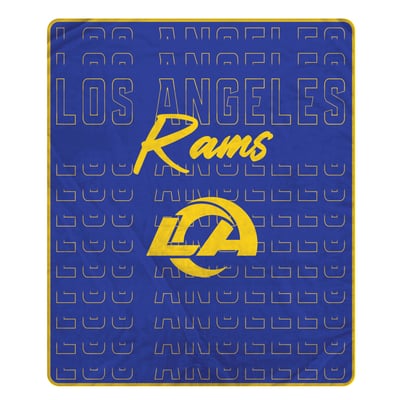 Los Angeles Rams Pegasus Echo Script Fade 50" x 60" Ultra Soft Throw Blanket