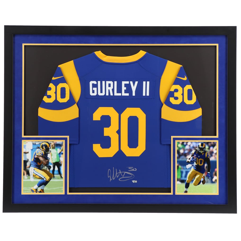 Todd Gurley Los Angeles Rams Deluxe Framed Autographed Royal