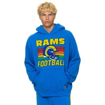 Los Angeles Rams Aviator Nation Unisex Relaxed Tri-Blend Hoodie - Royal