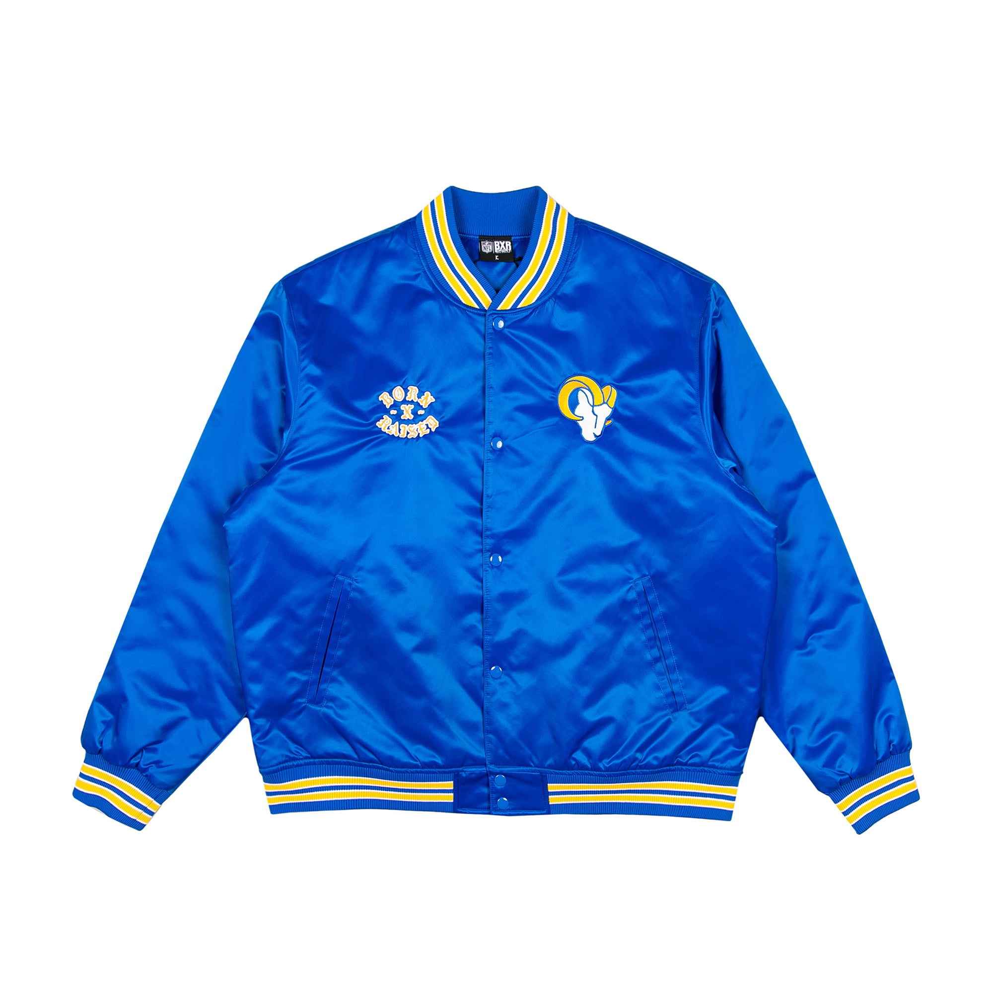 Unisex Born x Raised Royal Los Angeles Rams Full-Snap Stadium Jacket