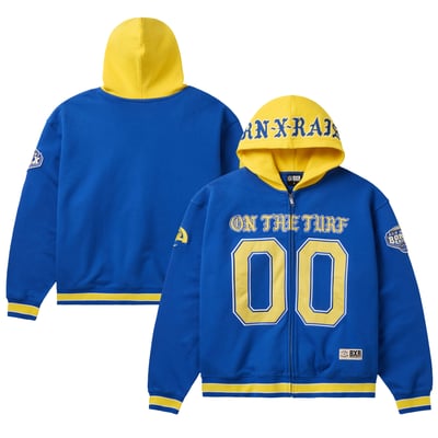 Los Angeles Rams Born x Raised Unisex On The Turf Full-Zip Hoodie - Royal