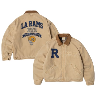 Los Angeles Rams Elwood Clothing Unisex Petrol Full-Zip Jacket - Tan