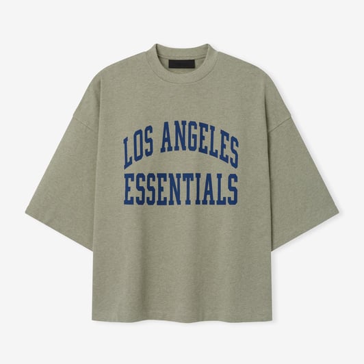 Los Angeles Rams Fear of God x NFL Unisex Merch T-Shirt - Heather Gray
