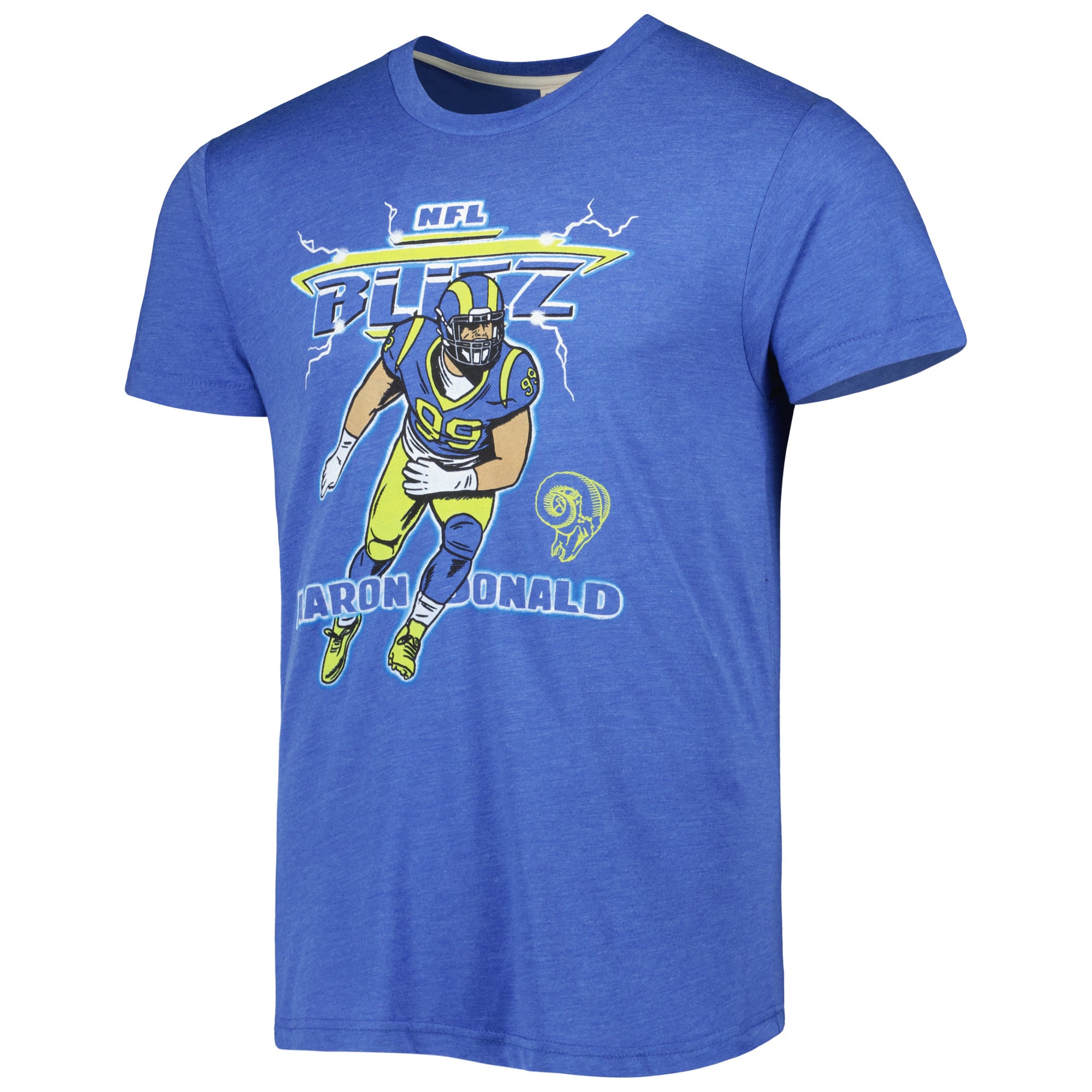 Unisex Homage Aaron Donald Heather Royal Los Angeles Rams NFL