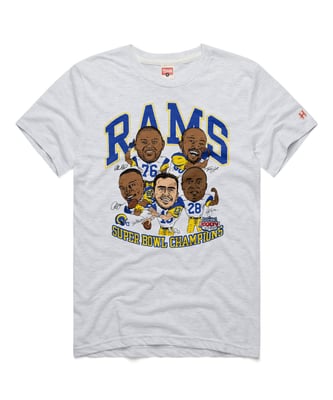 Los Angeles Rams Homage Unisex Super Bowl XXXIV T-Shirt - Ash