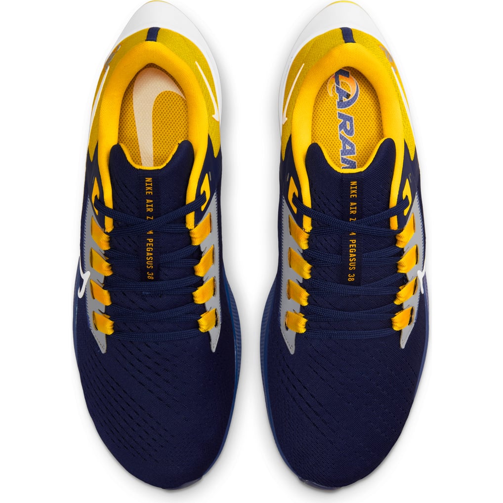 Unisex Nike Navy Los Angeles Rams Zoom Pegasus 38 Running Shoe display picture 1