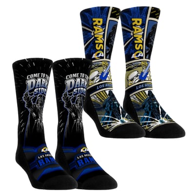  Los Angeles Rams Rock Em Unisex Star Wars Empire Two-Pack Crew Socks - Blue