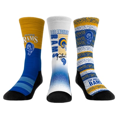  Los Angeles Rams Rock Em Unisex Throwback Three-Pack Crew Sock Set - 