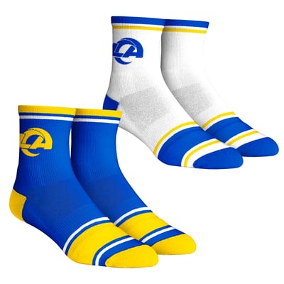 Los Angeles Rams Rock Em Unisex Two-Pack Team Color Crew Socks