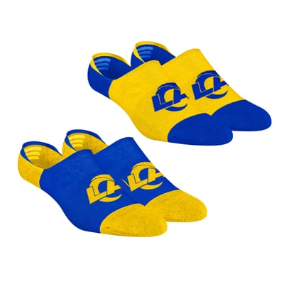 Los Angeles Rams Rock Em Unisex Two-Pack Team Color No Show Socks