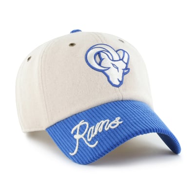 Los Angeles Rams '47 Women's Rope Script Clean Up Adjustable Hat - Natural/Royal