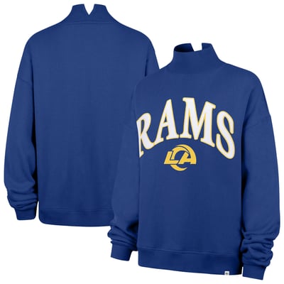 Los Angeles Rams '47 Women's Oversized Vantage Mock Neck Sweatshirt - Royal
