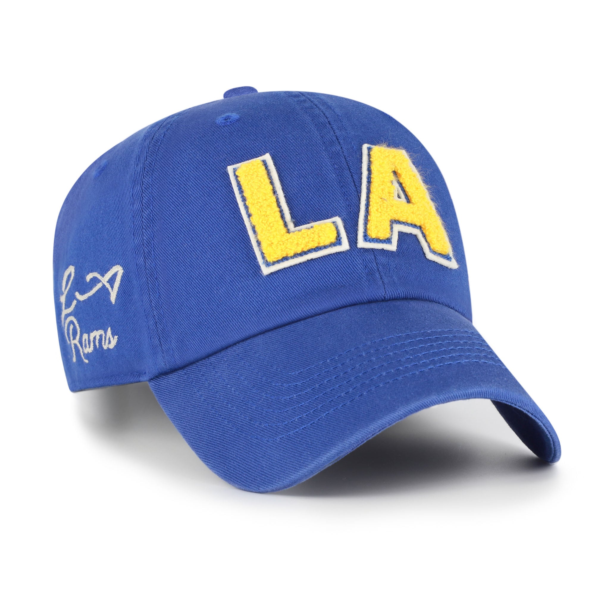 Los Angeles Rams‎ \'47 Women\'s Snapback Hat Vocal Clean Up Adjustable Hat - Royal Los Angeles Rams NFL Clean Up Strapback Baseball Cap Dad Hat  main image 3