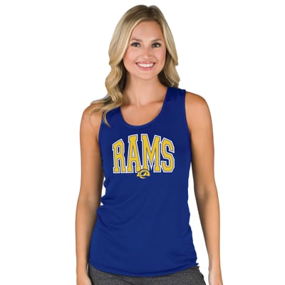  Los Angeles Rams Concepts Sport Women's Marathon Racer Back Tank Top - Royal