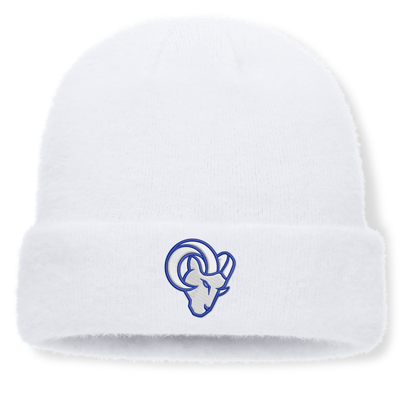 Los Angeles Rams Fanatics Women's Puff Fuzzy Fleece Cuffed Knit Hat - White