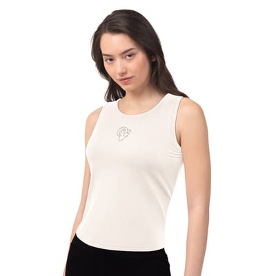  Los Angeles Rams Starter Women's  Athleisure Cropped Tank Top - White
