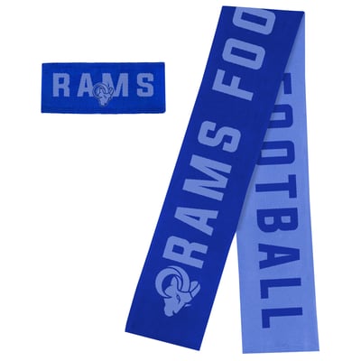  Los Angeles Rams WEAR by Erin Andrews Women's Reversible Team Color Tonal Headband & Scarf Set